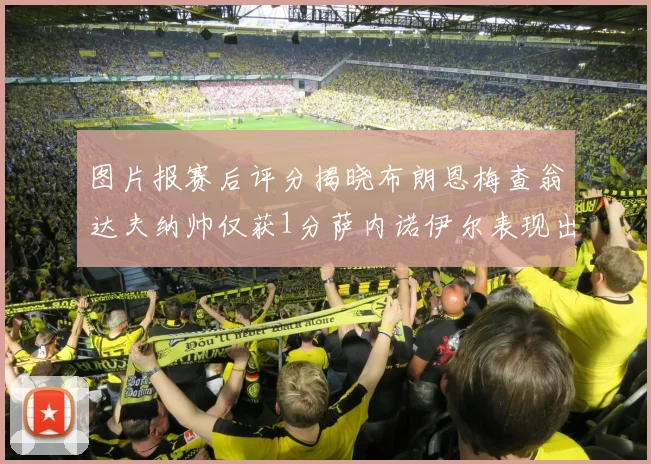 图片报赛后评分揭晓布朗恩梅查翁达夫纳帅仅获1分萨内诺伊尔表现出色获3分